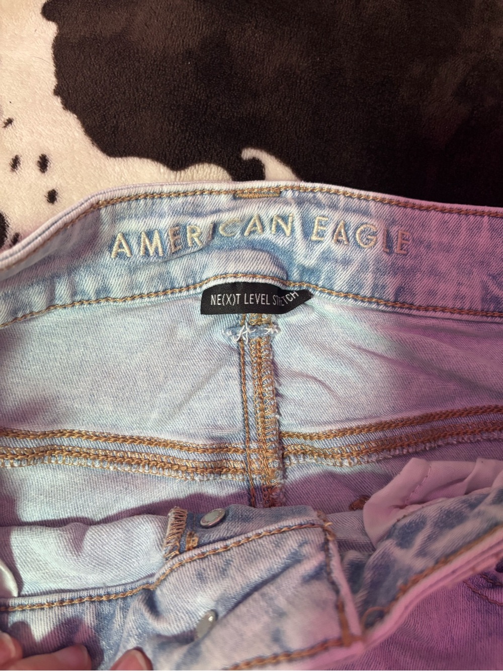 American Eagle Outfitters Light Blue Wide Leg Flare Jeans - Picture 2 of 5